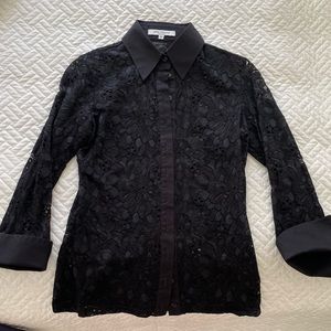 And Fontaine lace fitted shirt